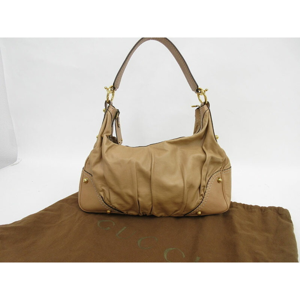 GUCCI Shoulder Bag Camel Brown Leather - Picture 10 of 10